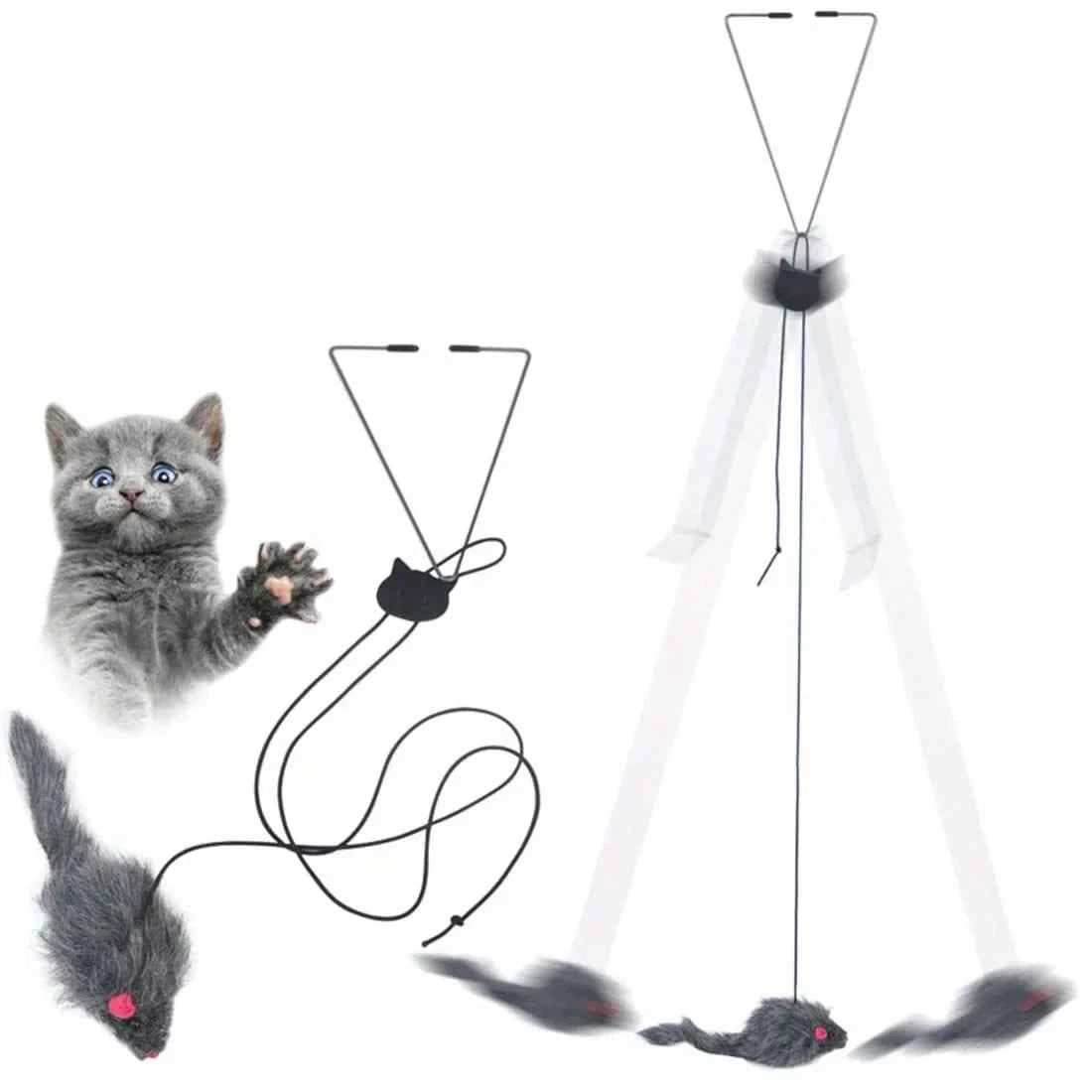 Hanging Cat Toy for Stress Relief – Elevate Your Kittens' Playtime!