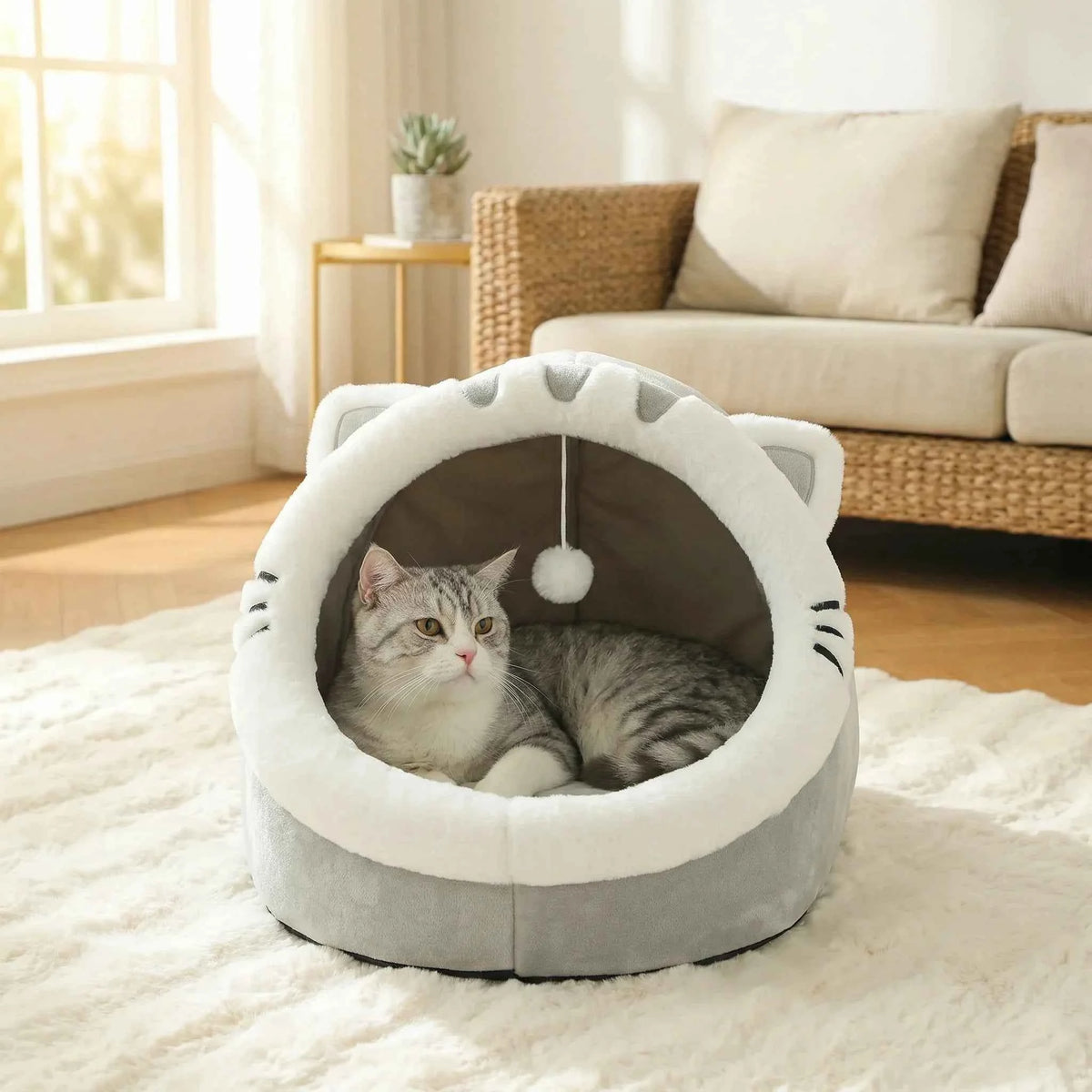 Cozy Cat Bed for Deep Sleep: The Ultimate Plush Hideaway for Your Furry Friend