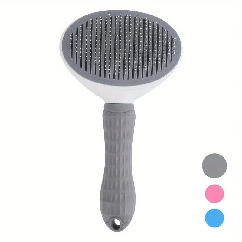 Effortless Pet Hair Removal Comb for Dogs & Cats – One-Click Slicker Brush