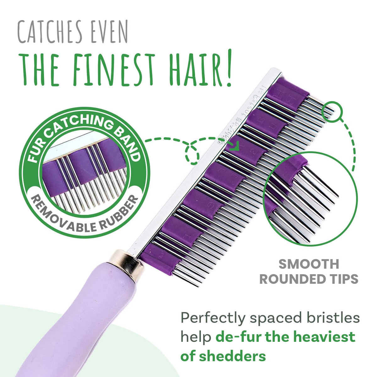 - Hair Buster Comb for Rabbits, Cats and Dogs, Metal Pet Comb for Shedding and Detangling, Grooming Tool for Small Pets with Long and Short Fur