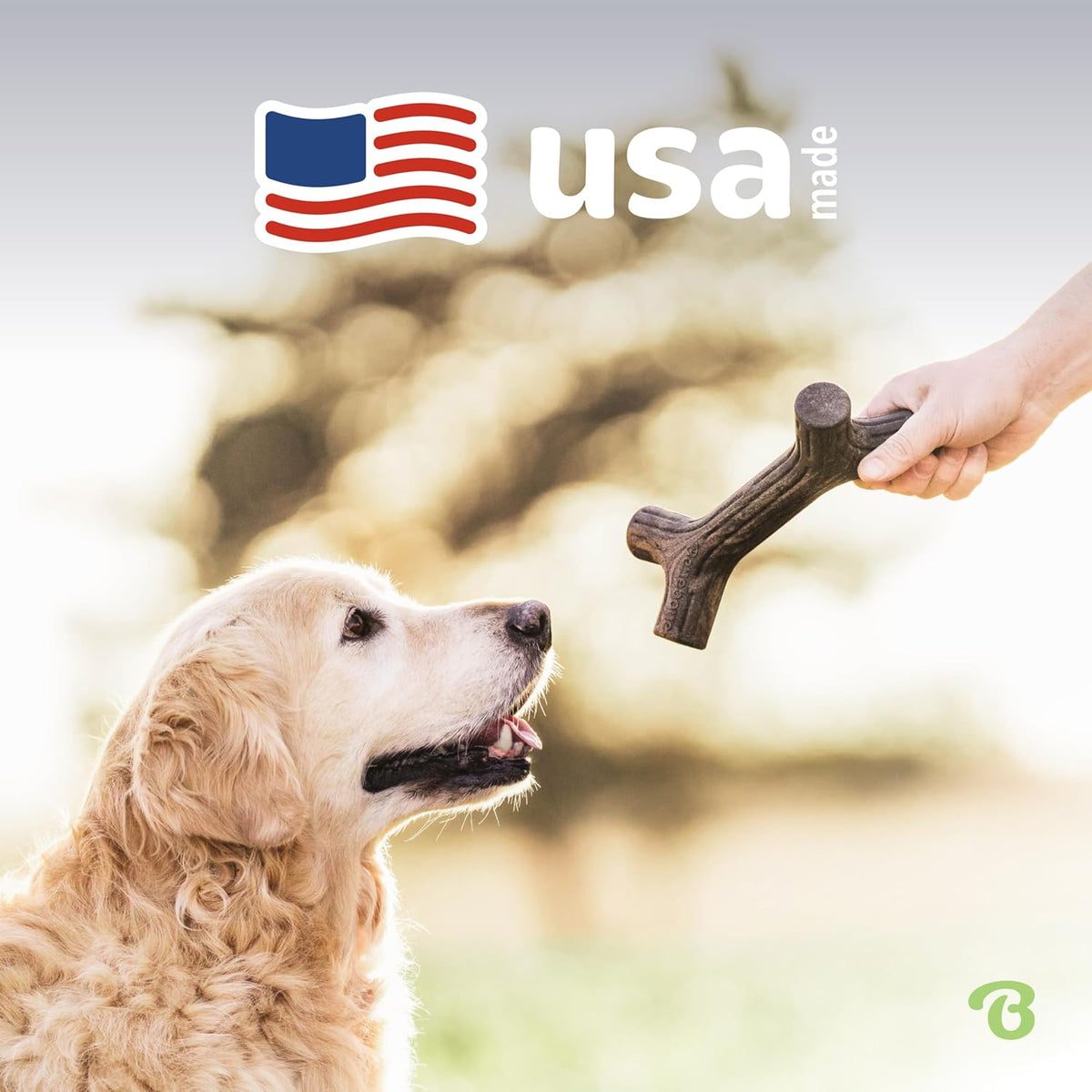 Maplestick Real Wood Durable Dog Chew Toy, Medium
