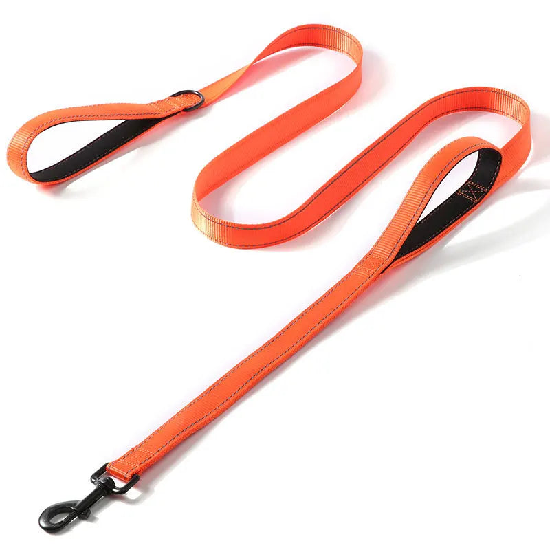Heavy Duty Double Handle Dog Leash: Ultimate Control for Safe Training & Walks