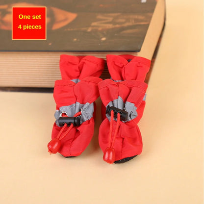 4pcs Water-Resistant Dog Shoes for Small Dogs – Outdoor Rain Boots to Keep Your Pet’s Paws Dry