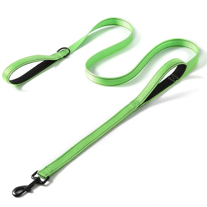 Heavy Duty Double Handle Dog Leash: Ultimate Control for Safe Training & Walks