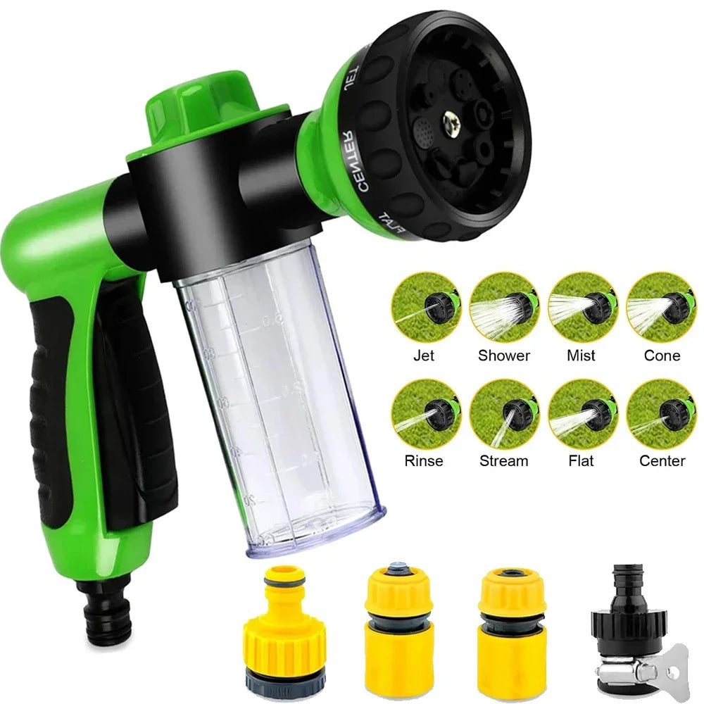 Transform Your Cleaning Routine with the 8-in-1 High Pressure Foam Pet Shower Gun