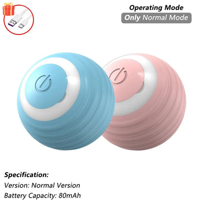 Jouet interactif pour chat, balle roulante automatique avec queue artificielle, jouet électrique intelligent rechargeable pour animal de compagnie imitant une souris