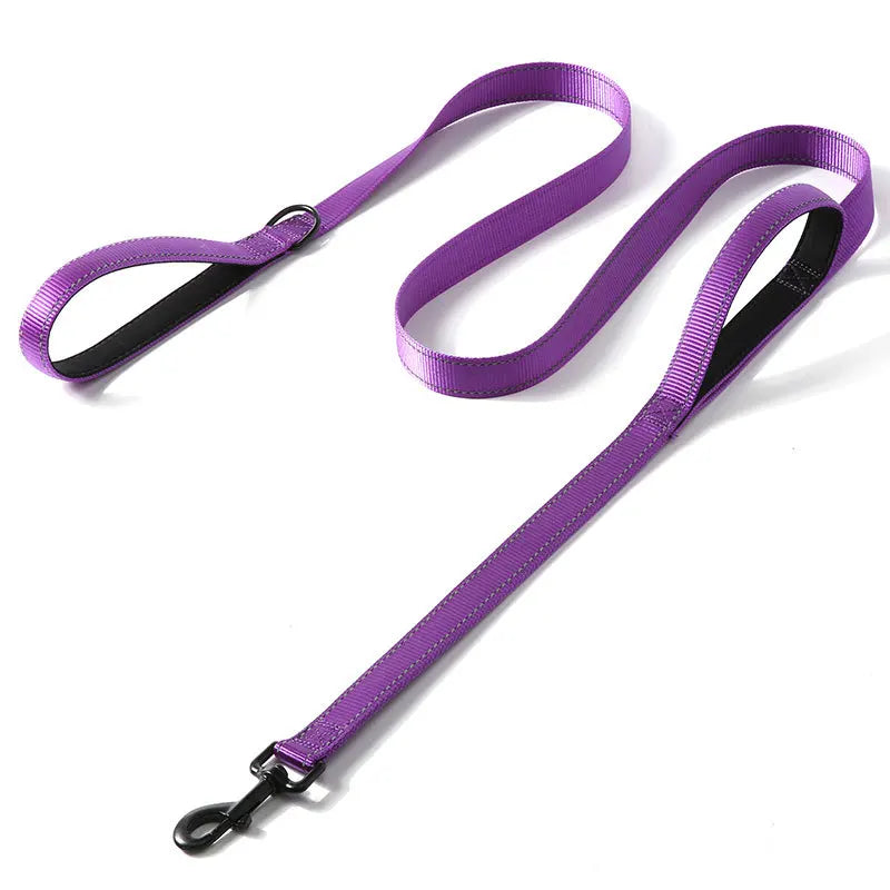 Heavy Duty Double Handle Dog Leash: Ultimate Control for Safe Training & Walks