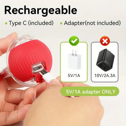 Jouet interactif pour chat, balle roulante automatique avec queue artificielle, jouet électrique intelligent rechargeable pour animal de compagnie imitant une souris