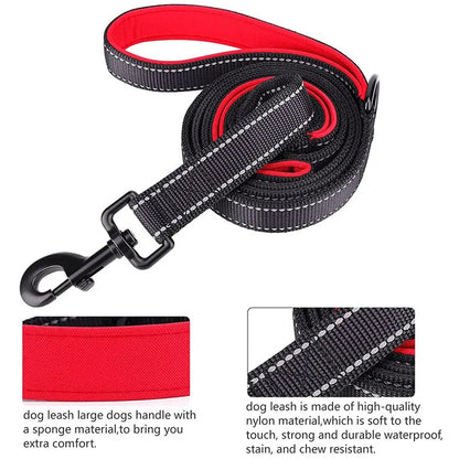 Heavy Duty Double Handle Dog Leash: Ultimate Control for Safe Training & Walks