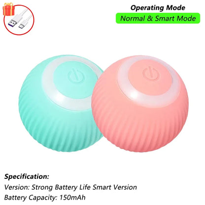 Jouet interactif pour chat, balle roulante automatique avec queue artificielle, jouet électrique intelligent rechargeable pour animal de compagnie imitant une souris