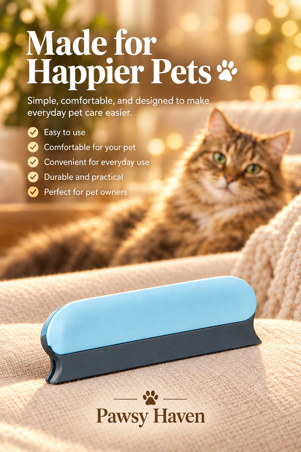 Pet Hair Removal Comb: Effectively Groom Your Cats and Dogs for a Spotless Home