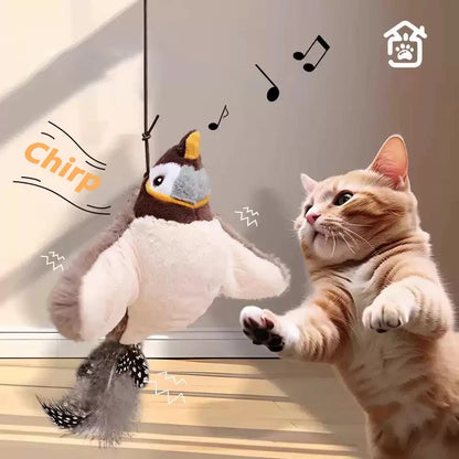 Jouet interactif pour chat, balle roulante automatique avec queue artificielle, jouet électrique intelligent rechargeable pour animal de compagnie imitant une souris