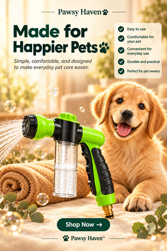 Transform Your Cleaning Routine with the 8-in-1 High Pressure Foam Pet Shower Gun - Pawsy Haven