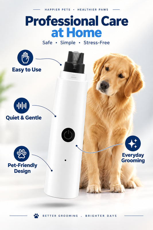 Ponceuse à ongles électrique pour chiens et chats, coupe-griffes silencieux avec lumière LED et protection de sécurité, lime à ongles rechargeable pour chiots, indolore