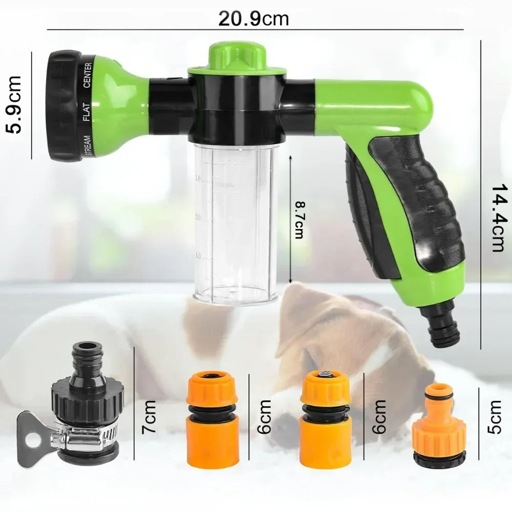Transform Your Cleaning Routine with the 8-in-1 High Pressure Foam Pet Shower Gun
