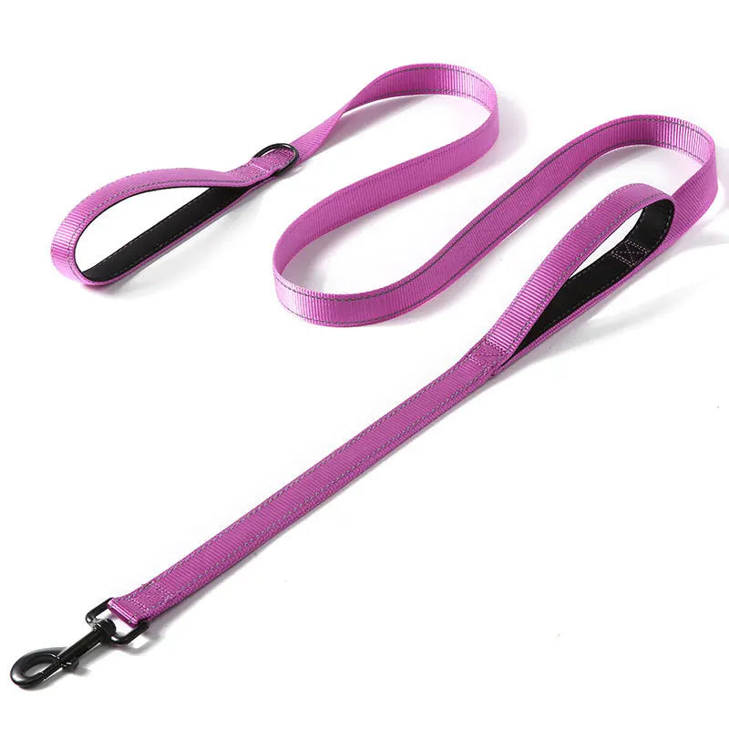Heavy Duty Double Handle Dog Leash: Ultimate Control for Safe Training & Walks