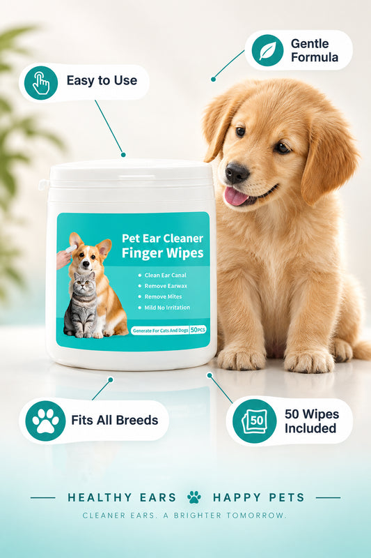 Produits de nettoyage pour animaux Lingettes nettoyantes pour oreilles Soins des oreilles Doigts Nettoyage des oreilles du chat et du chien Élimination des acariens d'oreille Produits pour animaux de compagnie