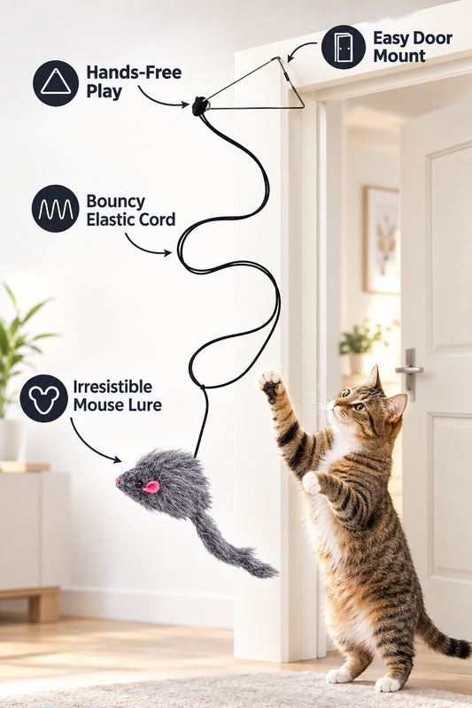 Jouet pour chat à suspendre à une porte pour soulager le stress, jouet à suspendre pour salon pour chaton