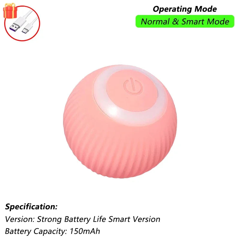 Jouet interactif pour chat, balle roulante automatique avec queue artificielle, jouet électrique intelligent rechargeable pour animal de compagnie imitant une souris
