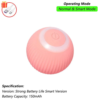 Jouet interactif pour chat, balle roulante automatique avec queue artificielle, jouet électrique intelligent rechargeable pour animal de compagnie imitant une souris