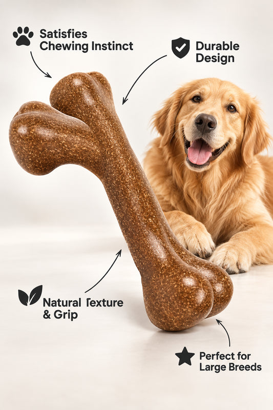 Os à mâcher indestructible, naturel et non toxique pour chien, jouet anti-morsure pour chiots en période de dentition, pour chiens de petite, moyenne et grande taille.