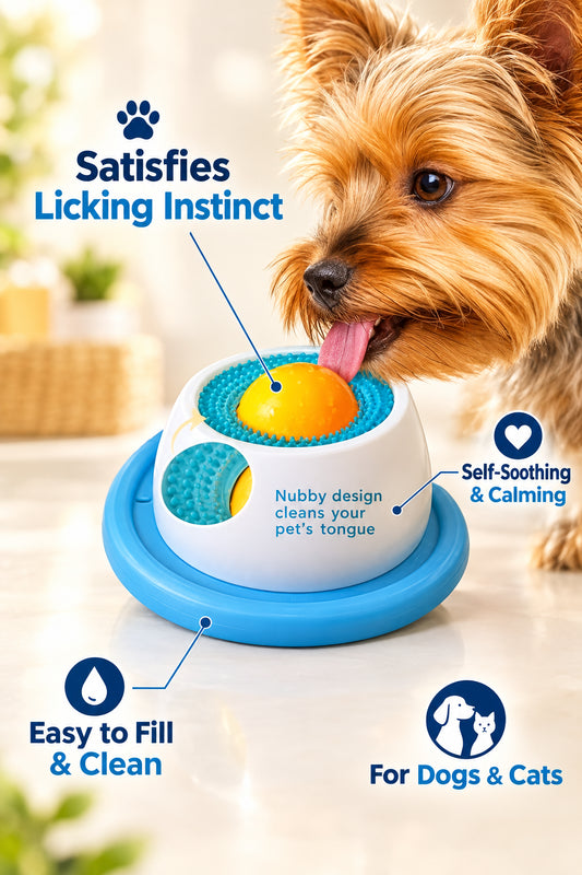 Distributeur de friandises à lécher pour animaux de compagnie, à alimentation lente, jouet interactif d'enrichissement, accessoire d'entraînement pour cage de chien, chat, chiot