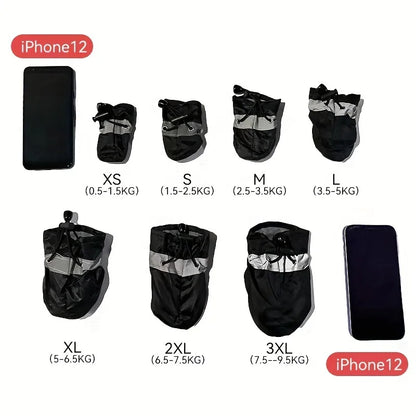 4pcs Water-Resistant Dog Shoes for Small Dogs – Outdoor Rain Boots to Keep Your Pet’s Paws Dry