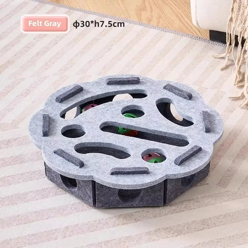 Interactive Cat Puzzle Toy - Fun Felt Puzzle Box for Indoor Cats