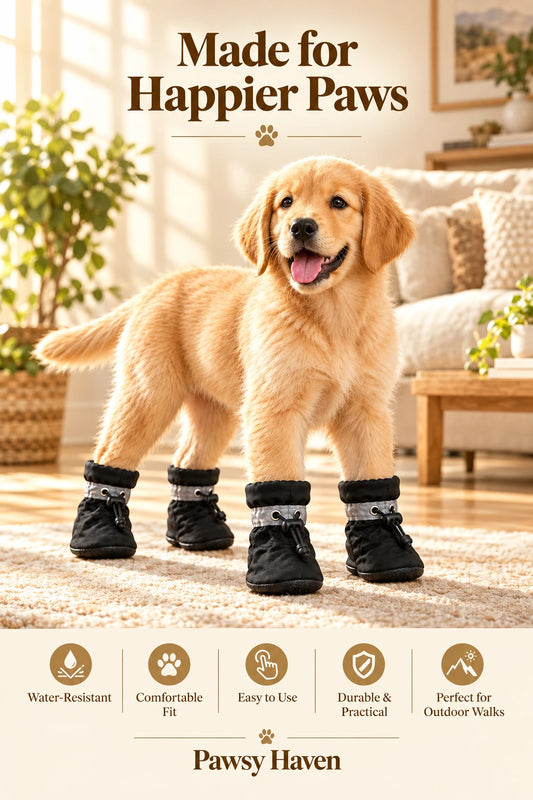 4pcs Water-Resistant Dog Shoes for Small Dogs – Outdoor Rain Boots to Keep Your Pet’s Paws Dry - Pawsy Haven