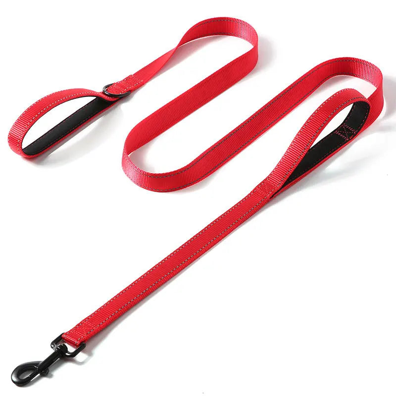 Heavy Duty Double Handle Dog Leash: Ultimate Control for Safe Training & Walks