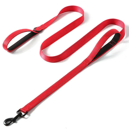 Heavy Duty Double Handle Dog Leash: Ultimate Control for Safe Training & Walks