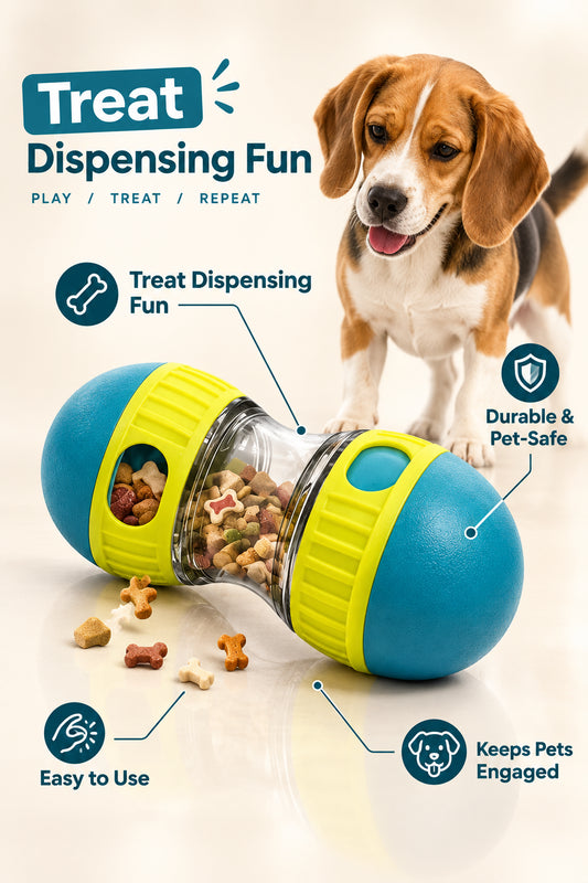 Jouet distributeur interactif de friandises pour chien, convient à tous les types de mangeurs lents, jouets en plastique pour animaux de compagnie, pour une alimentation amusante et saine