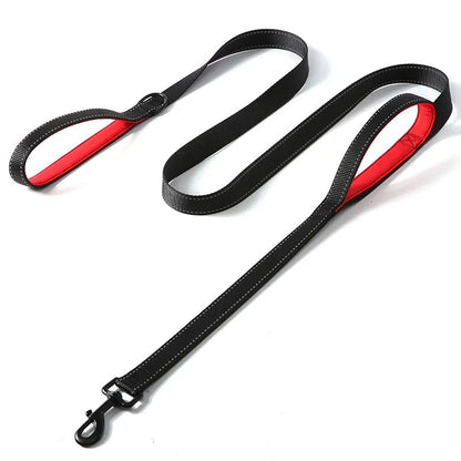 Heavy Duty Double Handle Dog Leash: Ultimate Control for Safe Training & Walks