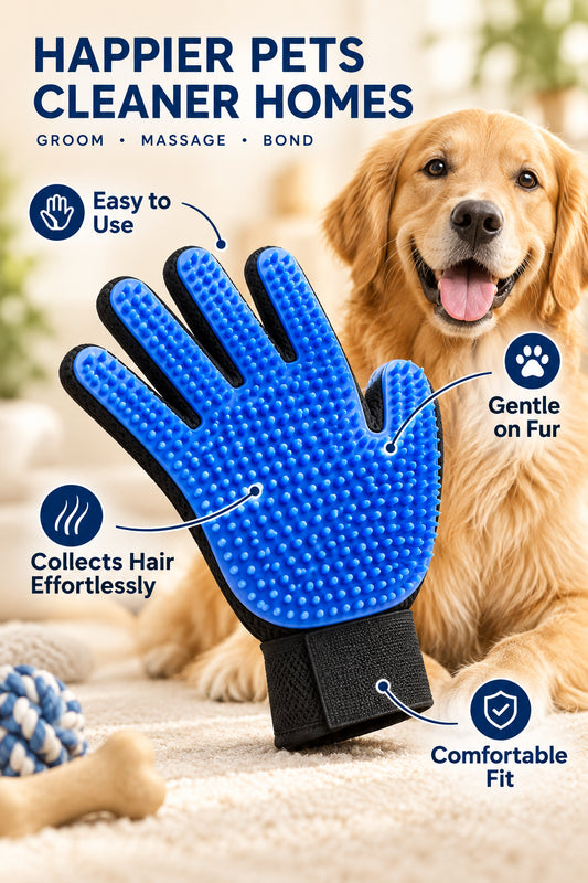 Gant de bain pour animaux : brosse de toilettage et massage en silicone pour chiens et chats, élimine les poils morts