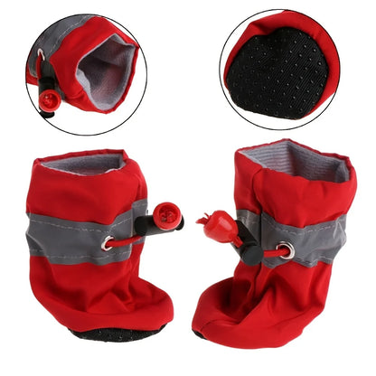 4pcs Water-Resistant Dog Shoes for Small Dogs – Outdoor Rain Boots to Keep Your Pet’s Paws Dry