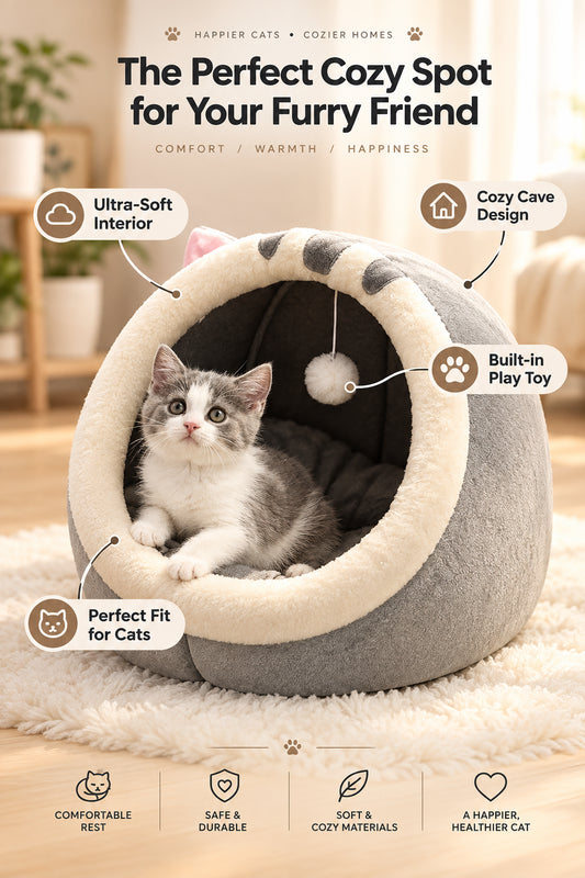 Maison pour chat mignonne et douce, lit pour chat super confortable, chaud pour un sommeil profond, tipi pour animaux, niche douillette, tapis pour petit chien