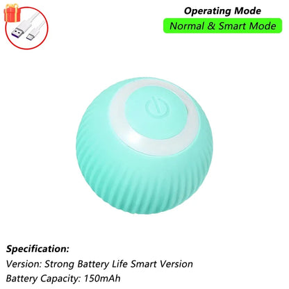 Jouet interactif pour chat, balle roulante automatique avec queue artificielle, jouet électrique intelligent rechargeable pour animal de compagnie imitant une souris